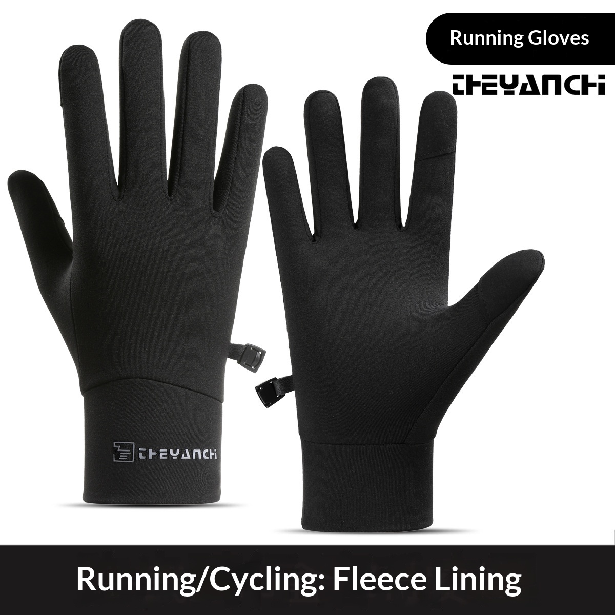 Herren Q363 Winterhandschuhe für Outdoor-Sportarten, dünn mit Fleece gefüttert, für Radfahren, Touchscreen, kältebeständig, wasserabweisend, kältebeständig, wasserabweisend_voghion.com