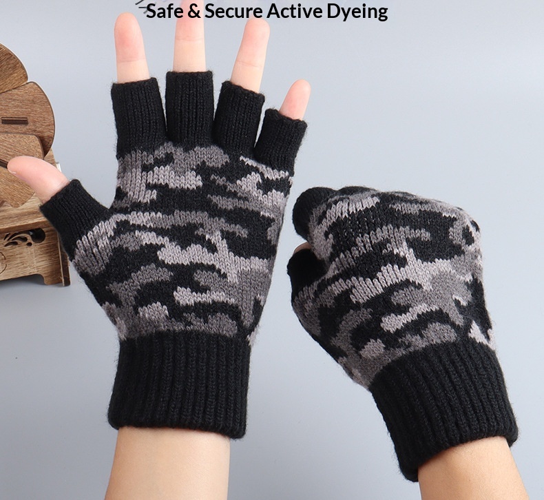 Neue Camouflage-Halbfingerhandschuhe für Herren, Winterhandschuhe für Damen, Büro und Studenten, kältebeständige Touchscreen-Handschuhe für den Außenbereich_voghion.com