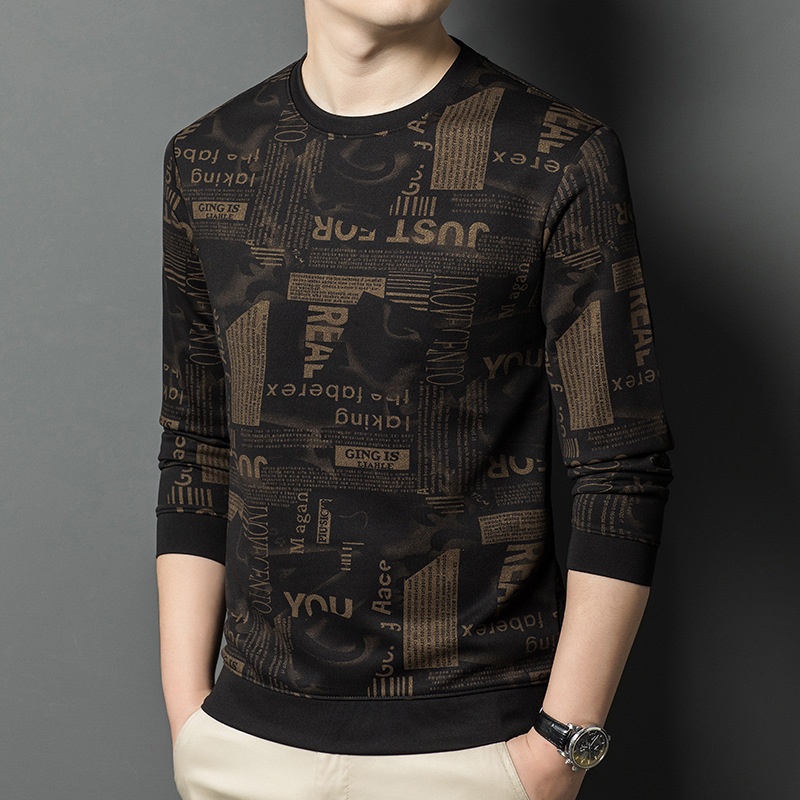 boy Boy Boy 2025 New 300g Men's Crew Neck Sweatshirt Stylish Casual Base Layer For Middle-aged And Young Adults Long Sleeve T-shirt_voghion.com