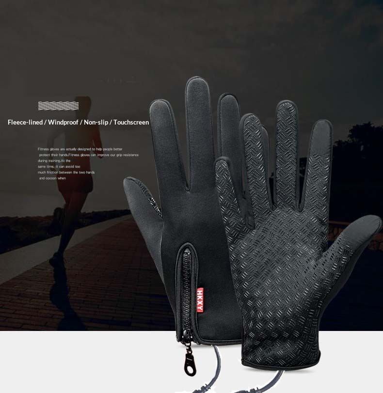 Gants chauffants d'hiver pour homme et femme, doublés polaire, chauds, imperméables au froid et au vent, avec port USB, pour la conduite, le vélo et les activités de plein air. Compatibles avec les écrans tactiles._voghion.com