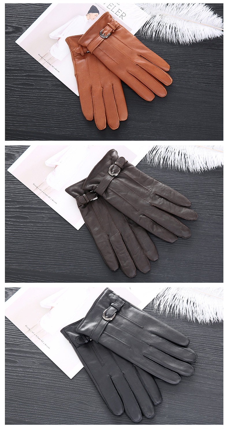 Boy Boy Boy Cross-Border Herren-Reithandschuhe aus echtem Leder, warm, mit Lammfell gefüttert, winddicht und kältebeständig – Hersteller_voghion.com