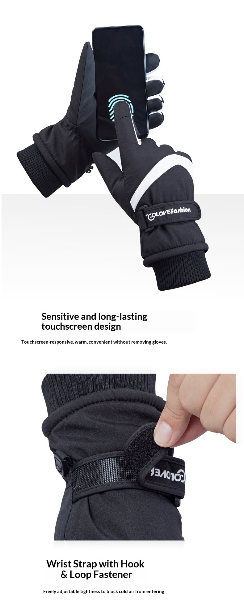 boy Boy Boy Touchscreen Ski For Men And Women, Winter Waterproof, Thickened, Fleece-lined, Warm, Windproof, Cold-resistant, Outdoor_voghion.com