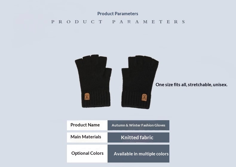 ragazzo Ragazzo Ragazzo 2025 Guanti invernali da uomo senza dita in maglia, caldi, per ciclismo, scrittura, a mezza dita, antifreddo, foderati in pile, all'ingrosso_voghion.com