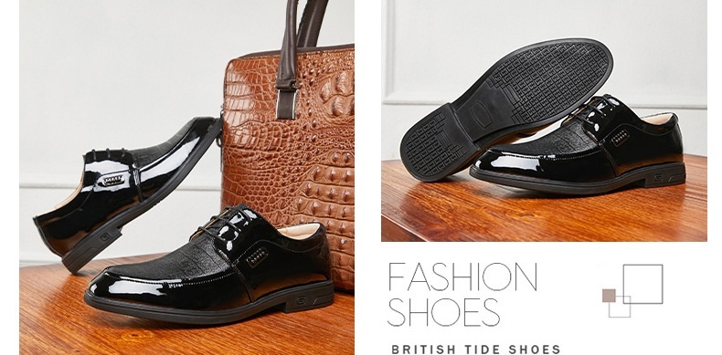 Voyage Printemps Été Nouvelles Affaires Formelles Décontractées Semelle souple Derby britannique à lacets Chaussures de mariage pour hommes en cuir_voghion.com