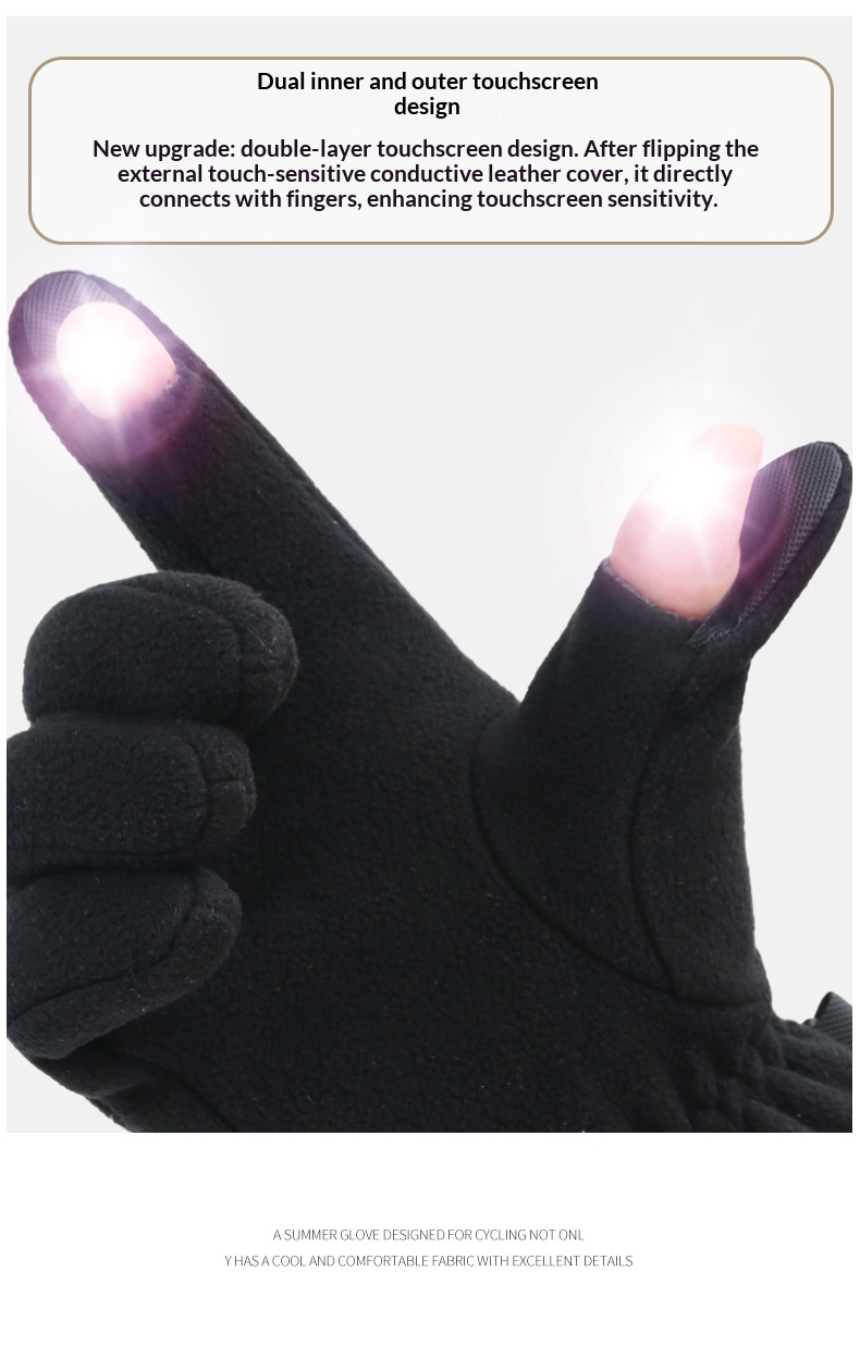 Herren-Winterhandschuhe für Radfahren, Outdoor-Sportarten, kältebeständig, wasserdicht, warm, volle Finger, geeignet für Erwachsene, Skifahren, Autofahren, Touchscreen_voghion.com