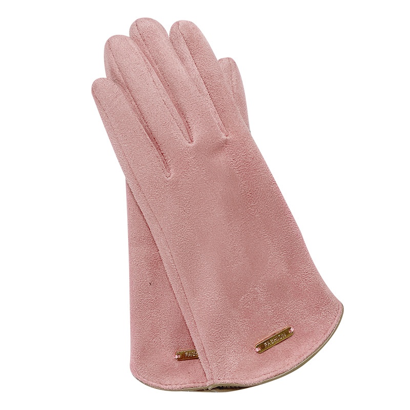 boy Boy Boy Warm For Women Cute Suede Windproof Driving Gloves Autumn Winter Fleece Lined Cycling Fingerless Touchscreen Men_voghion.com