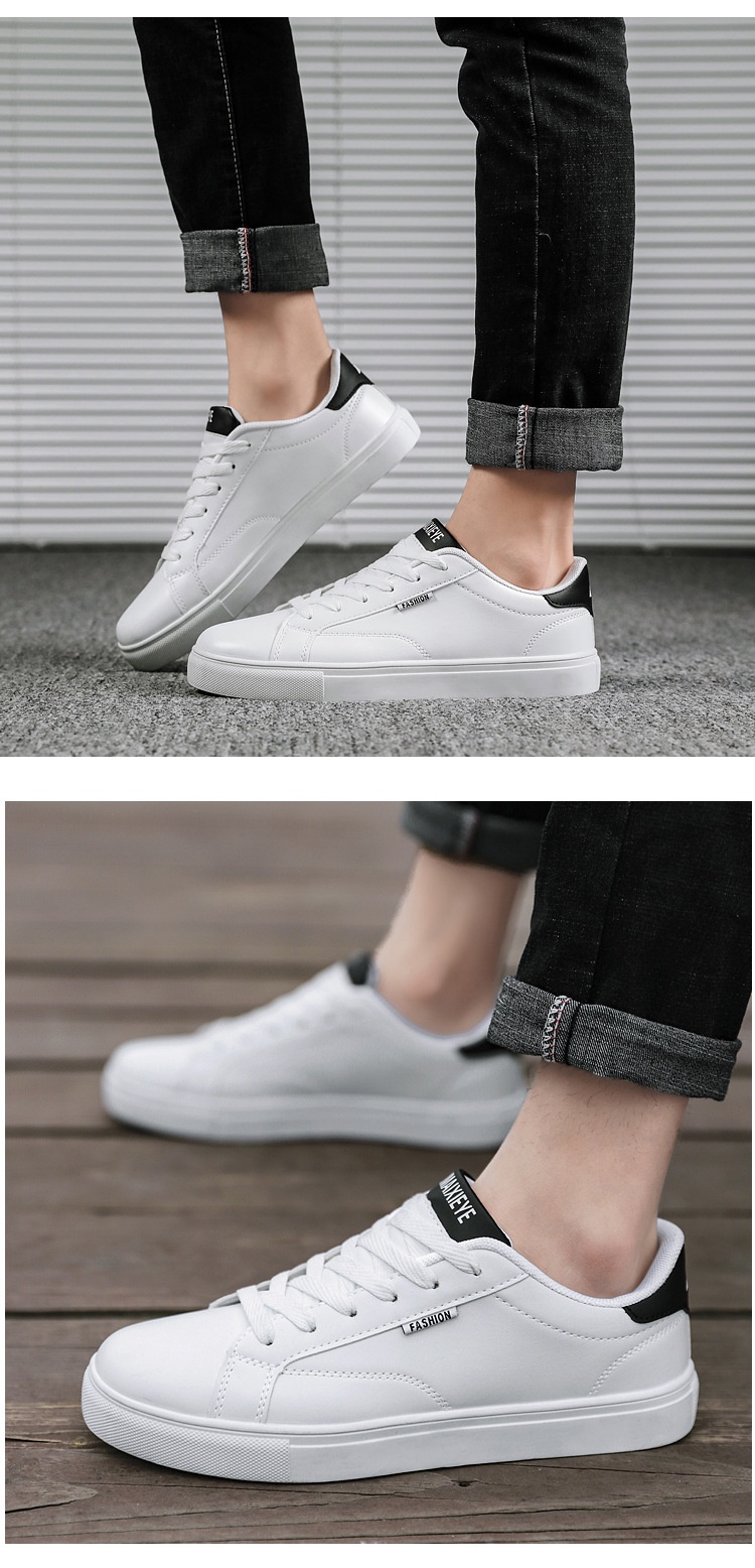 Glide Spring 2024 New White Youth Korean Style Trendy Versatile Sneakers Men's Casual Sports Trend Shoes_voghion.com