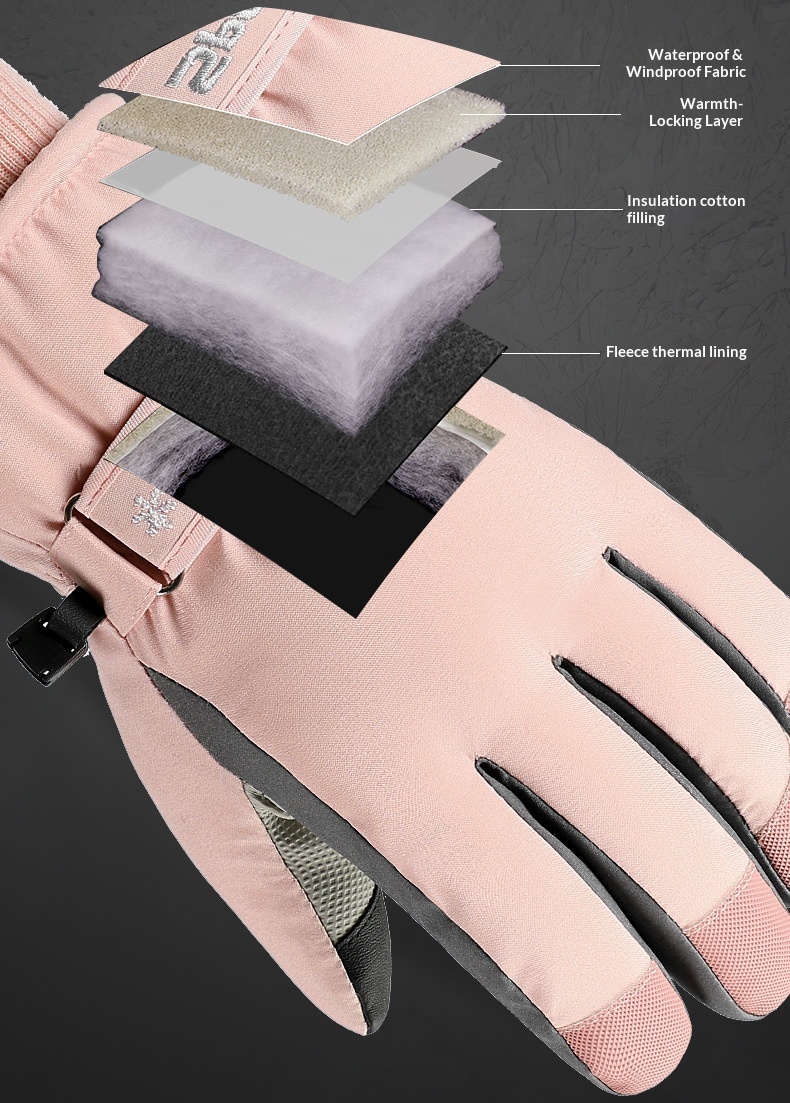 Guanti da sci caldi per coppia, invernali, foderati in pile, per esterni, da moto, antipioggia, antifreddo, antivento, spessi_voghion.com