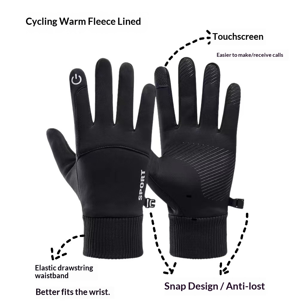 boy Boy Boy Cross-Border Switch Winter Men's Cycling Electric Bicycle Sports Outdoor Warm Gloves_voghion.com