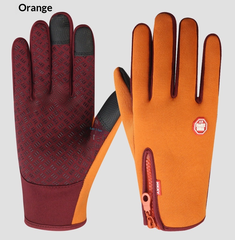 boy Boy Boy With Zipper Design Outdoor Cycling Gloves For Men Winter Women Riding Touchscreen Motorcycle Waterproof Warm_voghion.com