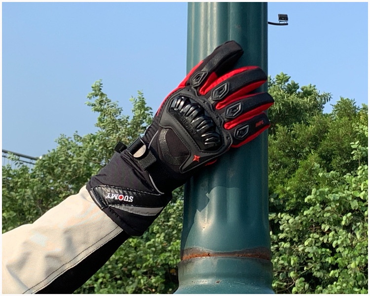 Boy Boy Supply Motorradhandschuhe, wasserdicht, warm, für den Winter, Motorradfahrer, sturzsicher, Offroad, dick, lang, für Herren_voghion.com