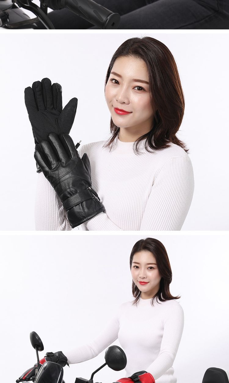 garçon Garçon Garçon Véhicule électrique Moto Recharge Gants chauffants auto-chauffants Chauffe-mains Housses de guidon Conduite Chaud Hiver M_voghion.com