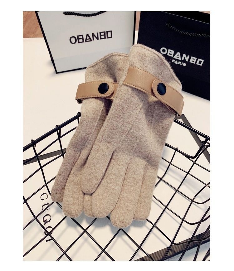 Herren-Handschuhe aus Wolle mit Touchscreen-Funktion, Winterfleece-gefüttert, dick, warm, kältebeständig, winddicht, stylisch, lässig, zum Autofahren und Reiten_voghion.com