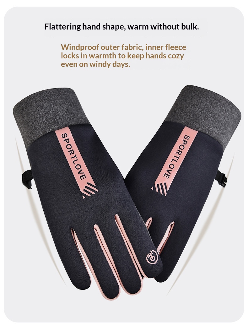 boy Boy Boy Winter Warm Anti-Slip Touchscreen Gloves For Men And Women, Fleece-Lined, Outdoor Sports, Skiing, Waterproof, Motorcycle_voghion.com