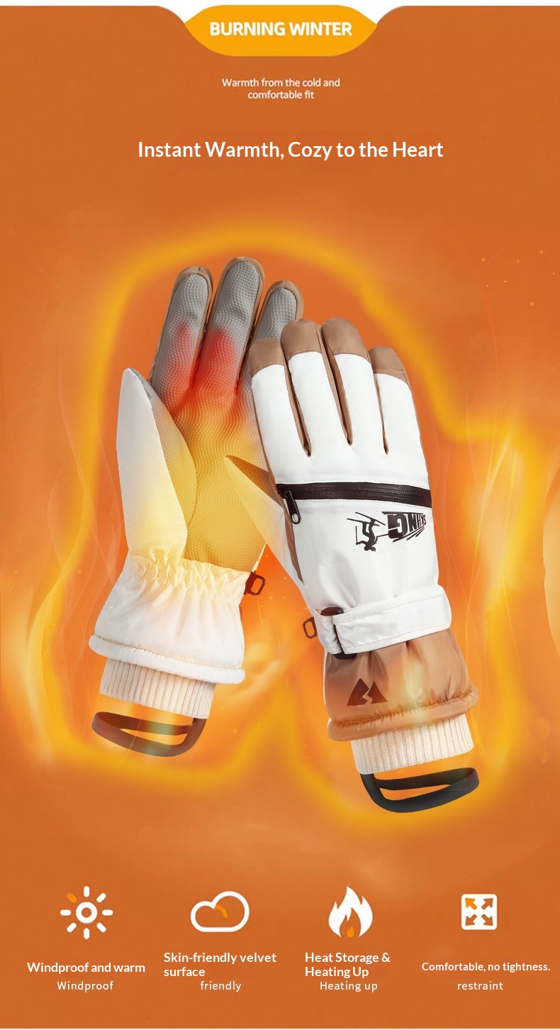 Guanti da sci invernali da donna Boy Boy, caldi, touchscreen, antifreddo, adatti per giocare sulla neve, resistenti all'acqua, spessi, foderati in pile, per ciclismo,_voghion.com