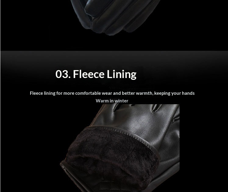 boy Boy Boy Wholesale Men's Gloves Winter Outdoor Riding Motorcycle Women's Washable Leather Touchscreen Warm Windproof Fleece In_voghion.com
