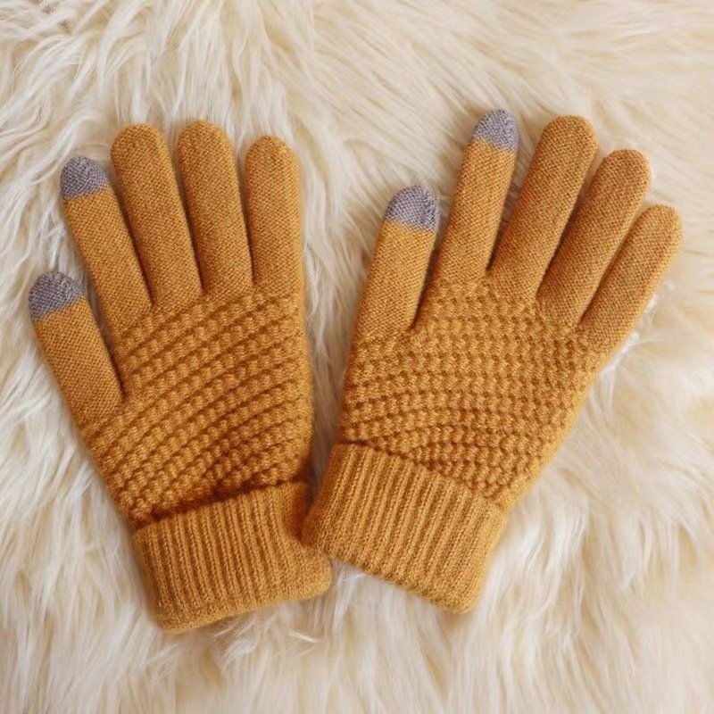 Junge Jungen Fahrradhandschuhe Warmes Fleece Touchscreen Schüler Winter Damen Radfahren Sport Winddicht Kältedicht Herren Autofahren_voghion.com