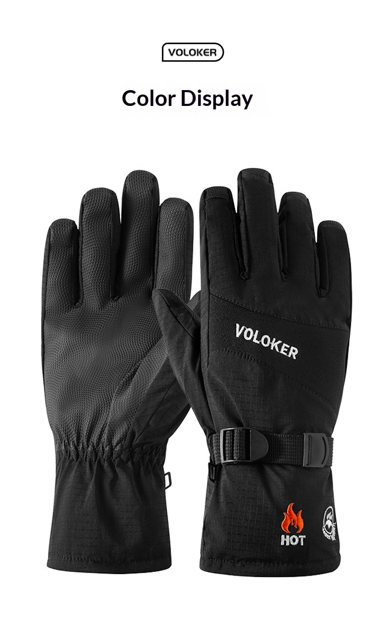 boy Boy Boy Men's Ski Winter Warm Outdoor Sports Windproof Waterproof Touchscreen Fleece Lined Cycling Gloves_voghion.com