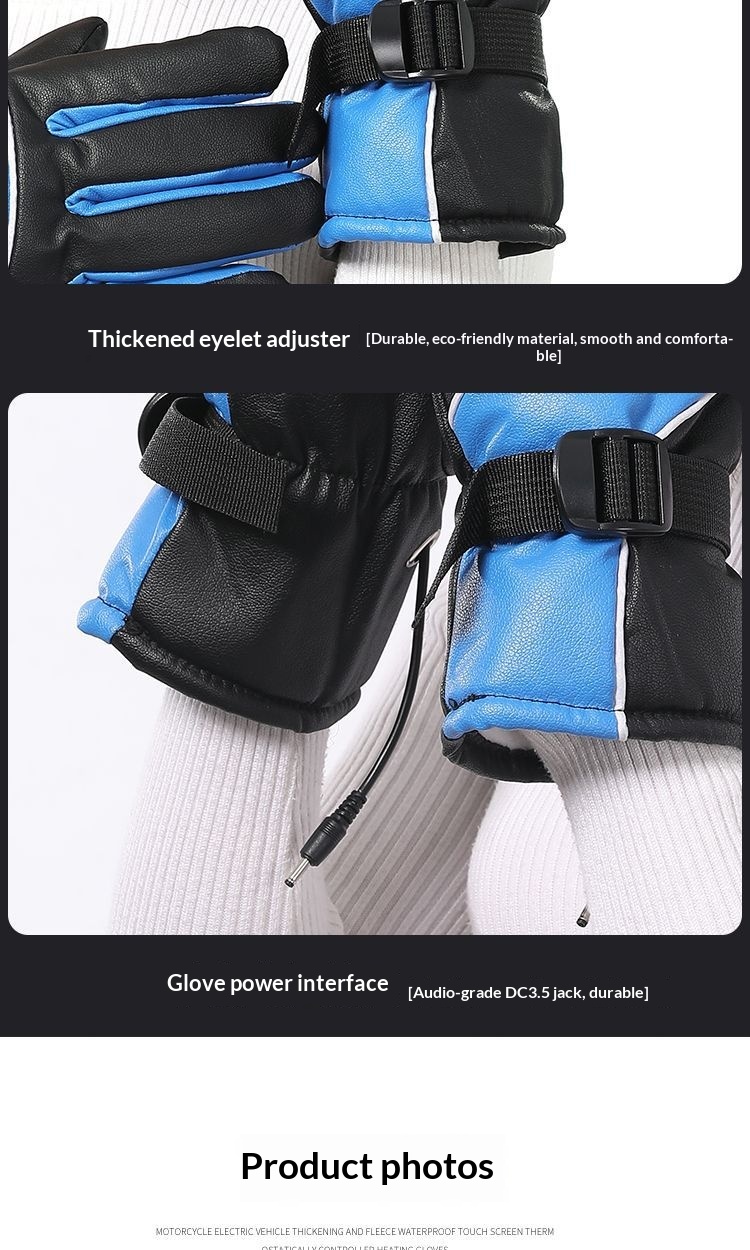 garçon Garçon Garçon Véhicule électrique Moto Recharge Gants chauffants auto-chauffants Chauffe-mains Housses de guidon Conduite Chaud Hiver M_voghion.com