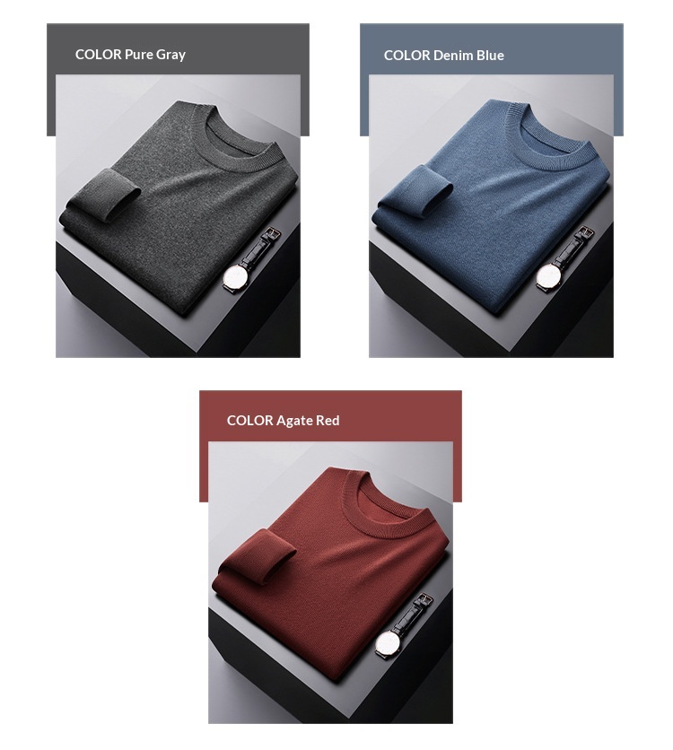 boy Boy Boy Boy Boy Parson Dragon Autumn Winter Round Neck Pullover Thickened Warm Versatile Men's Wool Sweater Slim Fit Base Layer_voghion.com