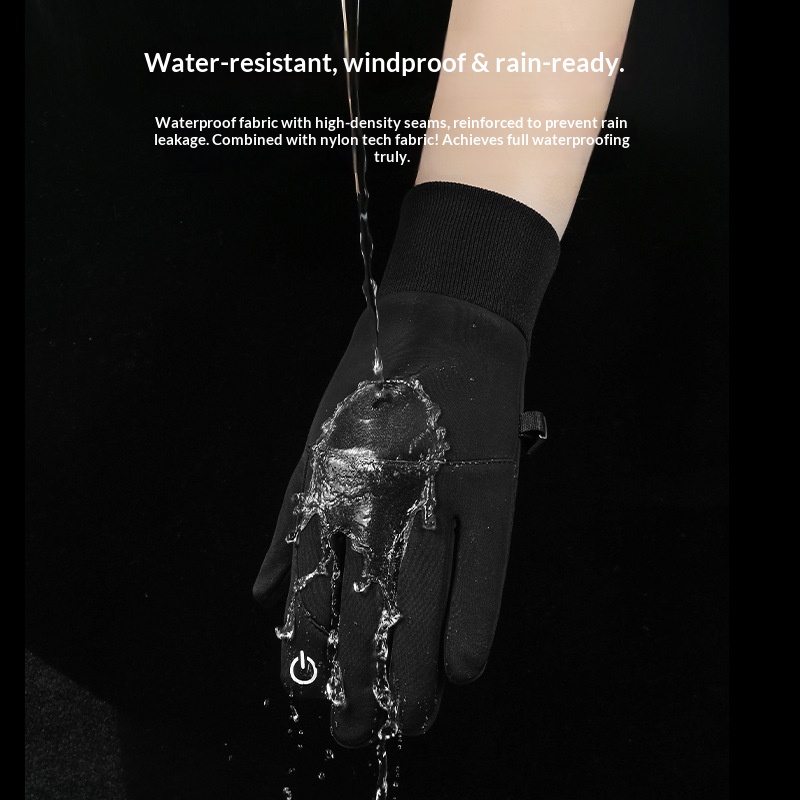 boy Boy Boy Touchscreen Gloves For Men Winter Fleece-Lined Cotton Waterproof Outdoor Non-Slip Sports Cycling Windproof_voghion.com