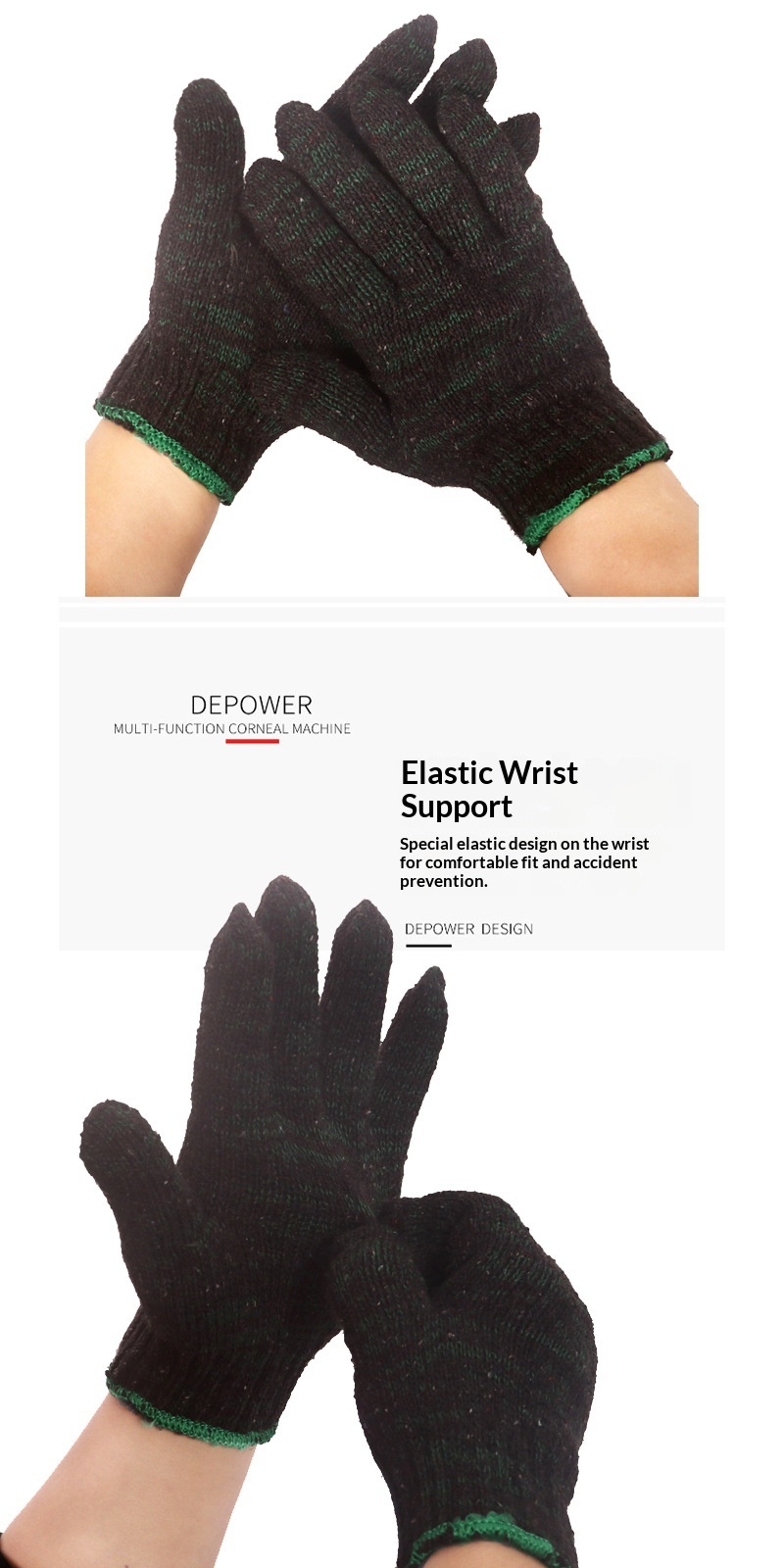 Guanti da lavoro in filato di cotone per uomo, taglia unica, resistenti e spessi, all'ingrosso, invernali_voghion.com