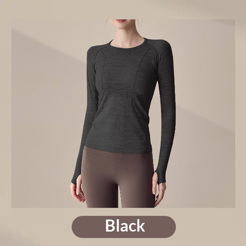 Top deportivo Surge Surge Surge Surge Lulu para mujer, otoño e invierno, corte ajustado, cuello redondo, secado rápido, para yoga, entrenamiento profesional de running._voghion.com