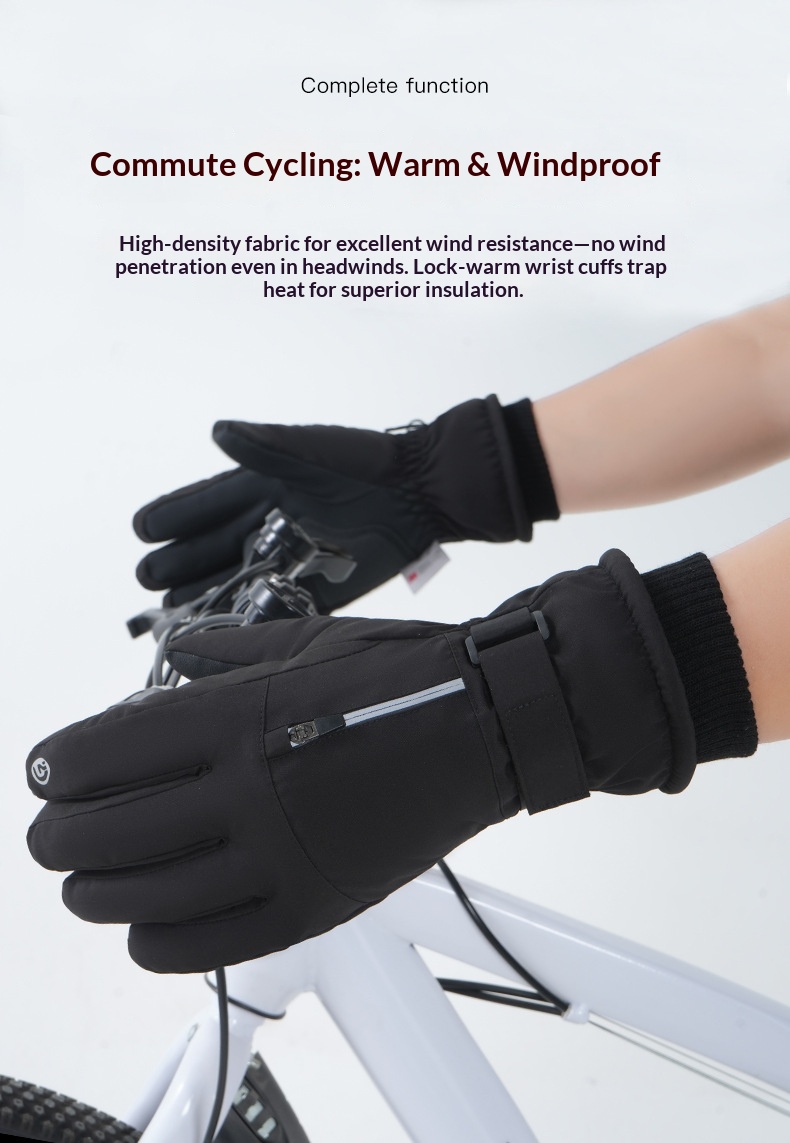 Guanti da sci invernali da uomo Q318 spessi, resistenti al freddo, antiscivolo, idrorepellenti, touchscreen, estesi, caldi_voghion.com