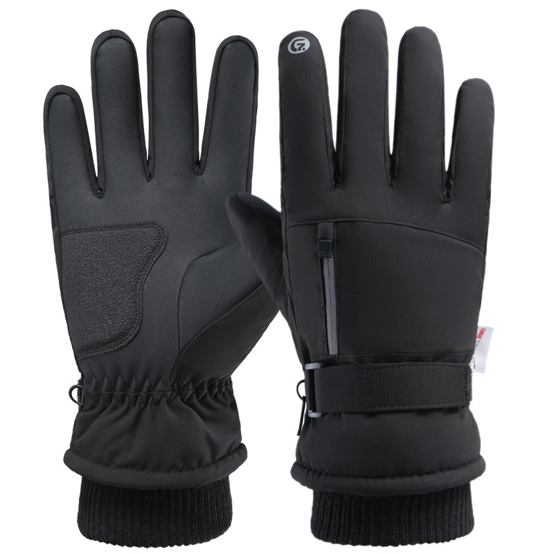 Guanti da sci invernali da uomo Q318 spessi, resistenti al freddo, antiscivolo, idrorepellenti, touchscreen, estesi, caldi_voghion.com