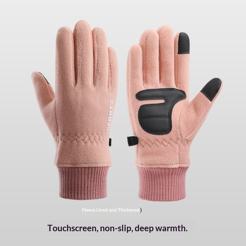 Gants pour homme et femme, chauds et coupe-vent, en polaire, parfaits pour l'hiver, le vélo électrique et les écrans tactiles. Style couple._voghion.com