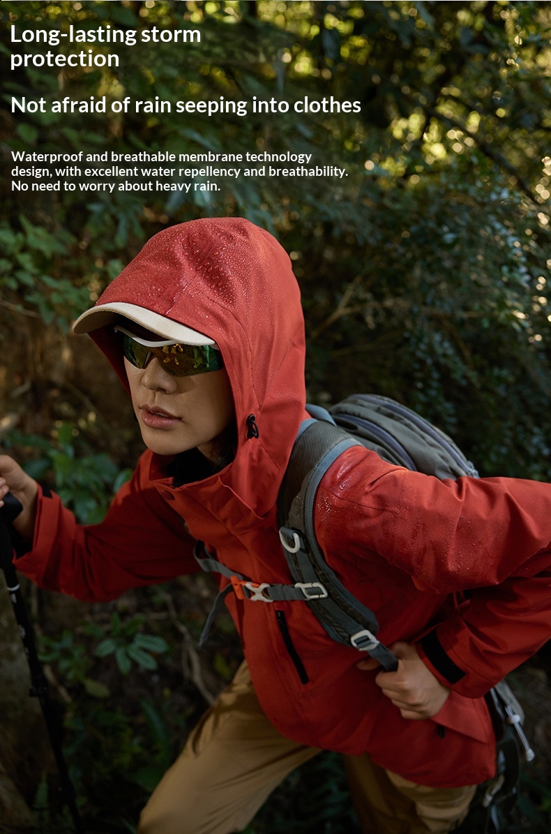 Veste de cyclisme 3 en 1 pour femme, doublée polaire, imperméable et coupe-vent, avec fermeture thermocollée, conforme aux normes nationales._voghion.com