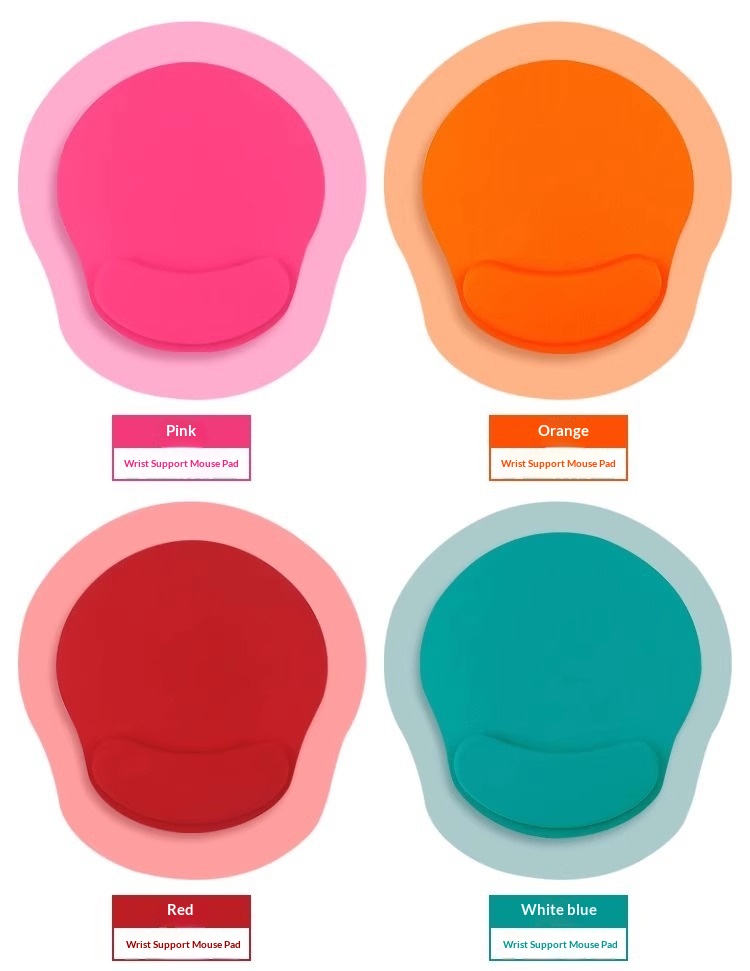 NeoGear NeoGear NeoGear Ice Silk Rest Mouse Pad For Men And Women, Solid Color Computer Laptop Pad, 3D Stereo Wear-resistant Silicone Wrist_voghion.com