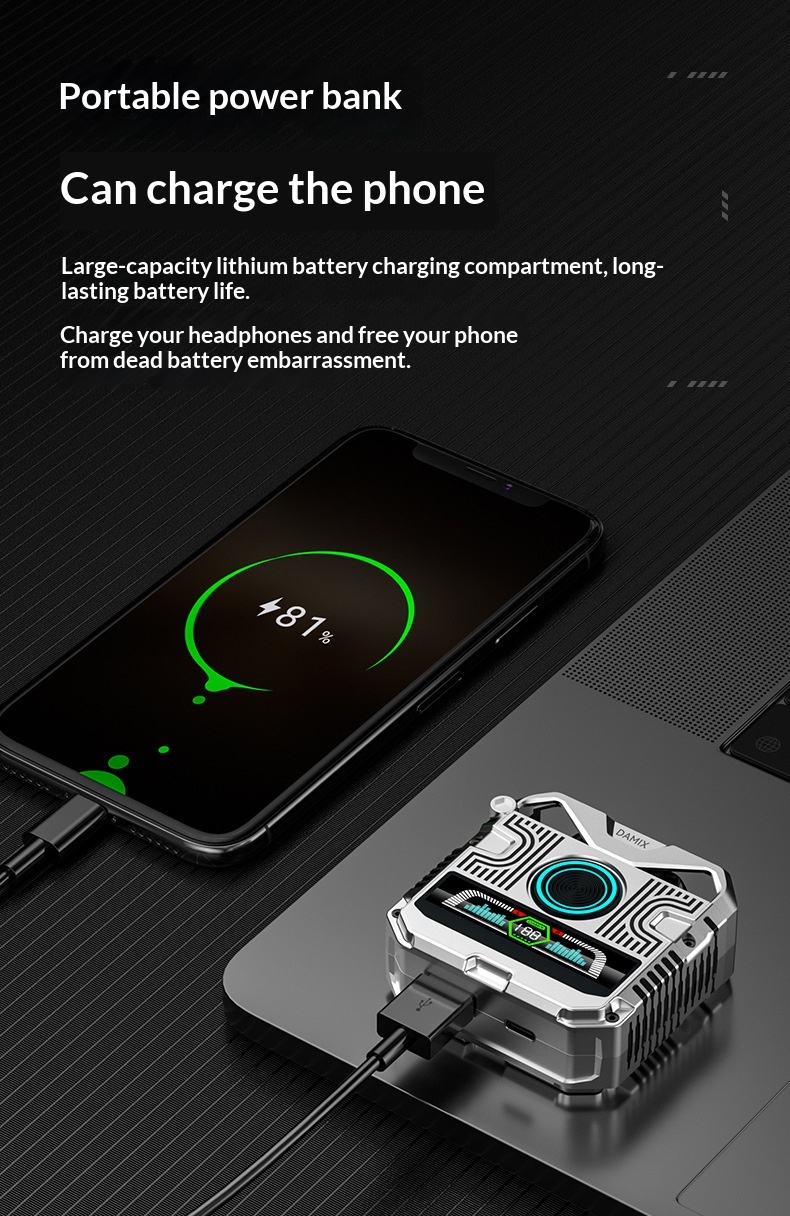 NeoGear NeoGear Vente en gros transfrontalière GQ-11 Modèle privé Mécanique Sans fil Intelligent Écran numérique Couleur Écouteurs intra-auriculaires TWS_voghion.com