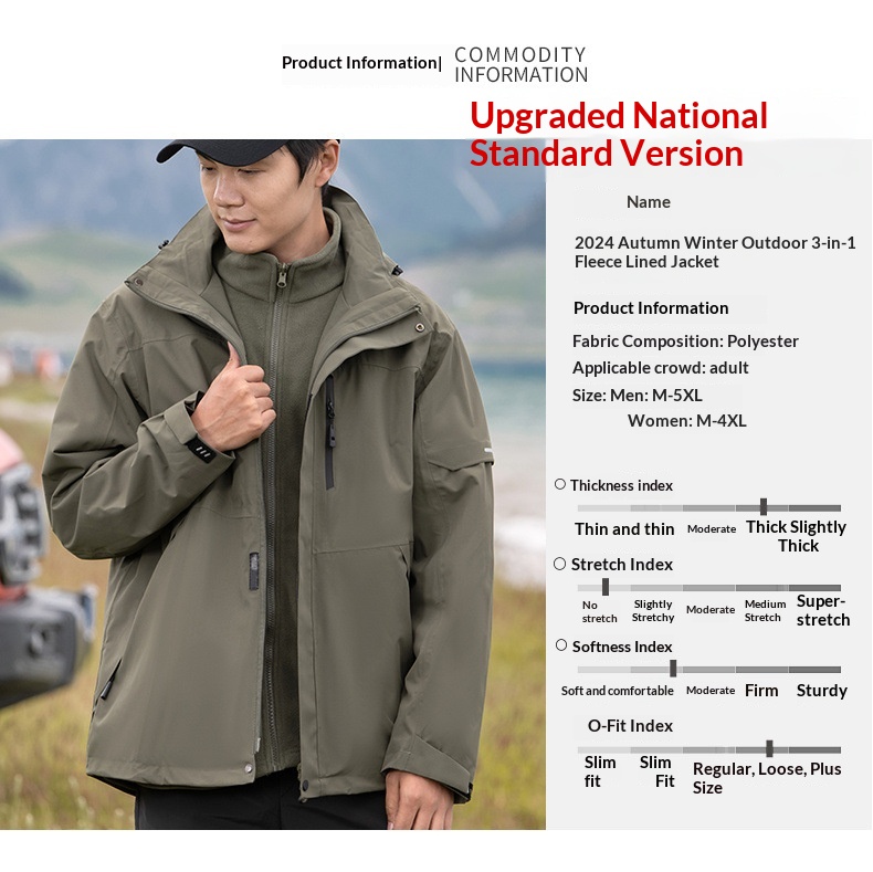 Veste de cyclisme 3 en 1 pour femme, doublée polaire, imperméable et coupe-vent, avec fermeture thermocollée, conforme aux normes nationales._voghion.com