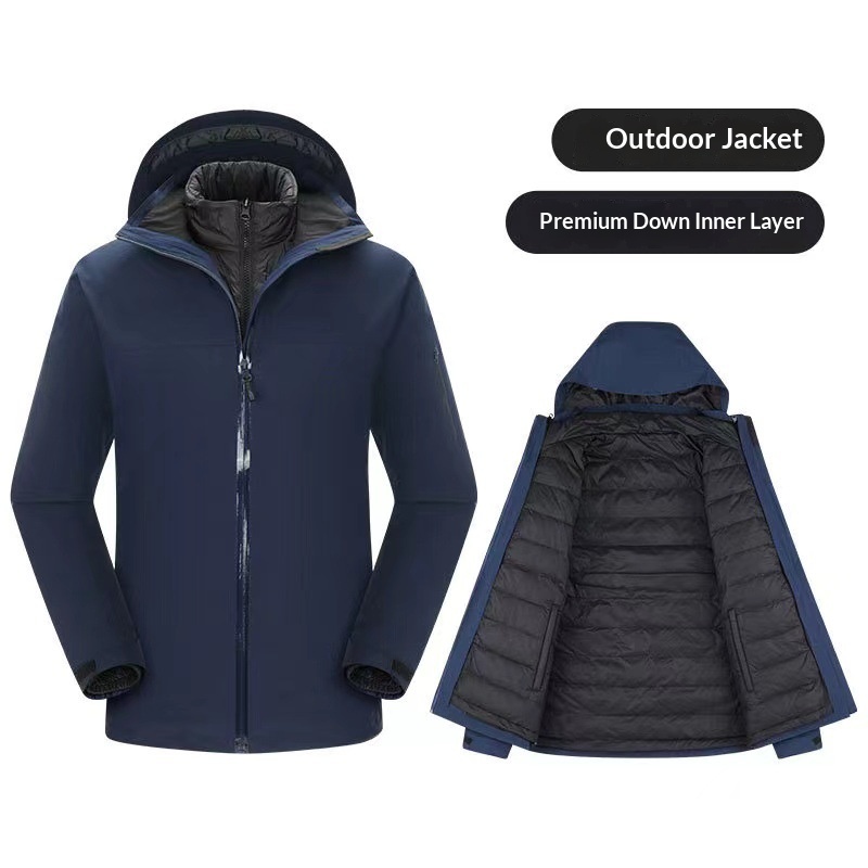 boy Boy High-End Down Liner Outdoor Jacket Men's Mountaineering Ski Suit Travel Team Workwear Design_voghion.com