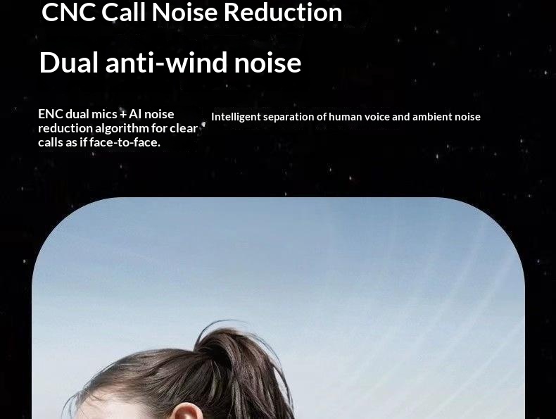 NeoGear True Wireless Bluetooth In-Ear-Kopfhörer mit ENC Smart Cancelling, hochwertigem Klang, räumlichem Audio und Windgeräuschreduzierung._voghion.com