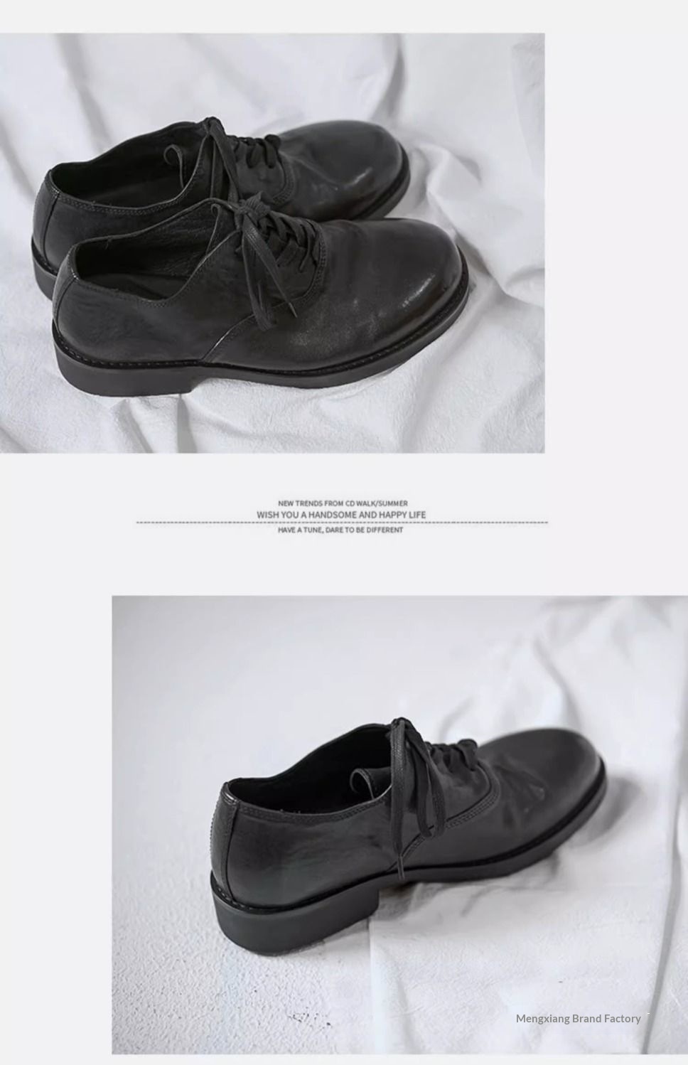 WalkPrime Japanese Retro For Men Dark Black Yamamoto Handmade Trendy Unique Vintage Genuine Leather Soft Cowhide Shoes Summer_voghion.com