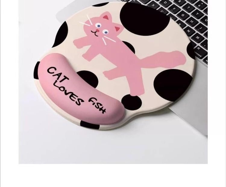 NeoGear NeoGear NeoGear Niedliche Cartoon-Katze-Maus für Frauen, verdickte Handauflage, rutschfeste Handgelenkauflage für Büro-Computer-Desktop_voghion.com