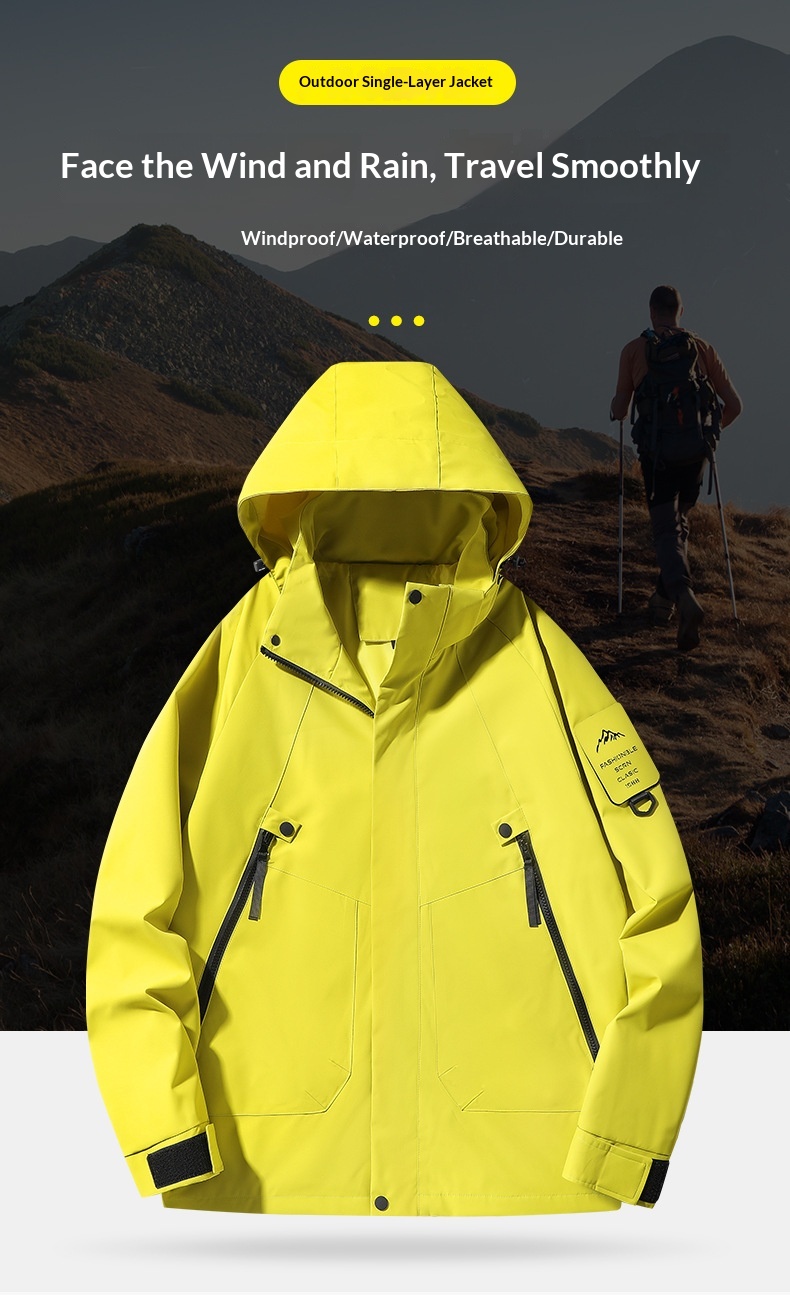 Giacca a vento da donna in stile giapponese, tinta unita, sottile, antivento e impermeabile, per primavera e autunno, a strato singolo_voghion.com