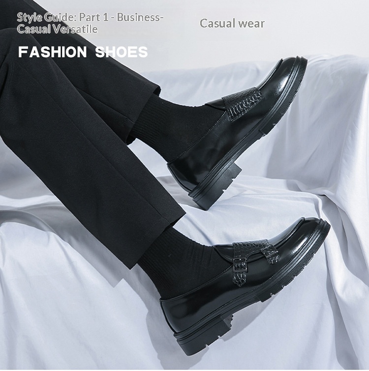 Voyage Vintage Casual Slip-On Herrenschuhe aus Leder mit doppelter Schnalle, Herbst/Winter, spitz zulaufend, Business-Stil, Monk-Schuhe_voghion.com