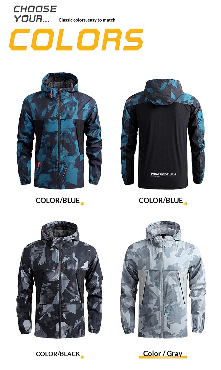 boy Boy Cross-Border Men's Spring And Autumn Hiking Thin Casual Quick-Dry Windbreaker Outdoor Sports Hooded Jacket_voghion.com