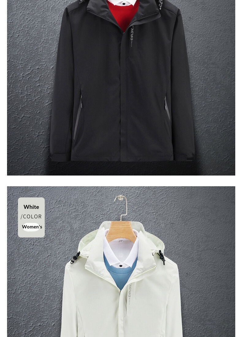 boy Boy Factory Direct Sale Spring Autumn New Outdoor Single Jacket For Women And Men, Couple's Windbreaker, Hooded Solid Color_voghion.com