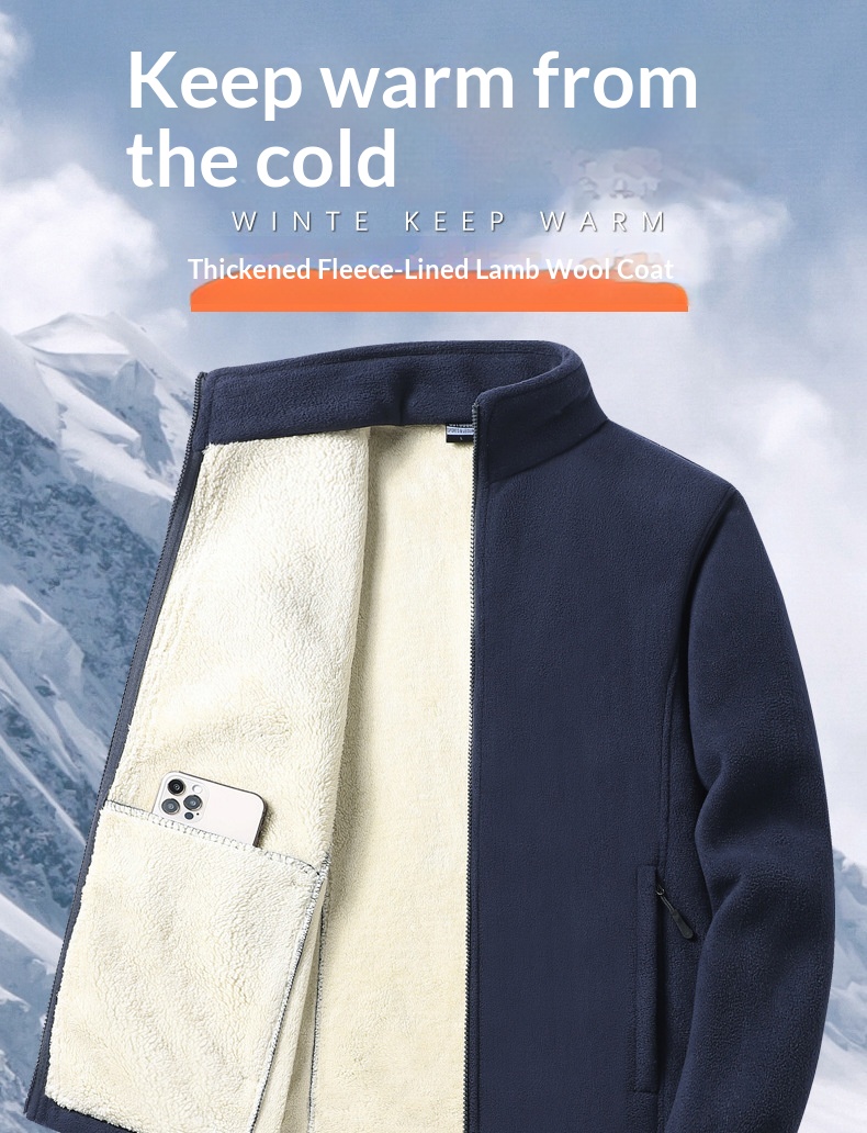 boy Boy Autumn Winter Lamb Wool Men's Jacket Fleece Lined Oversized Loose Warm Coat For Men Plus Size_voghion.com