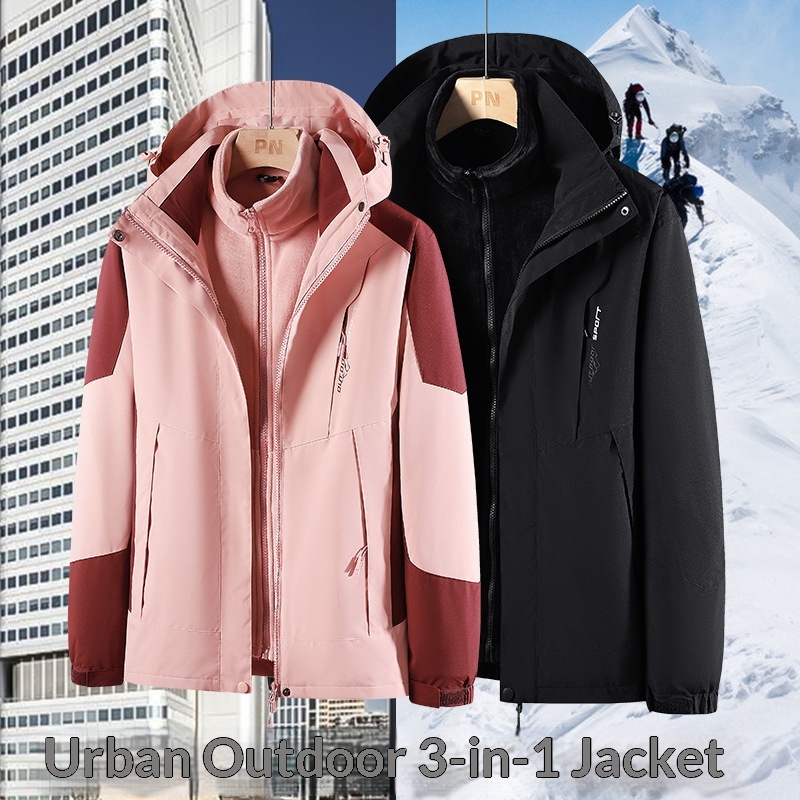 boy Boy Women's Trendy Brand Three-in-One Detachable Two-Piece With Fleece Lining, Thickened Men's Mink Velvet Windproof_voghion.com