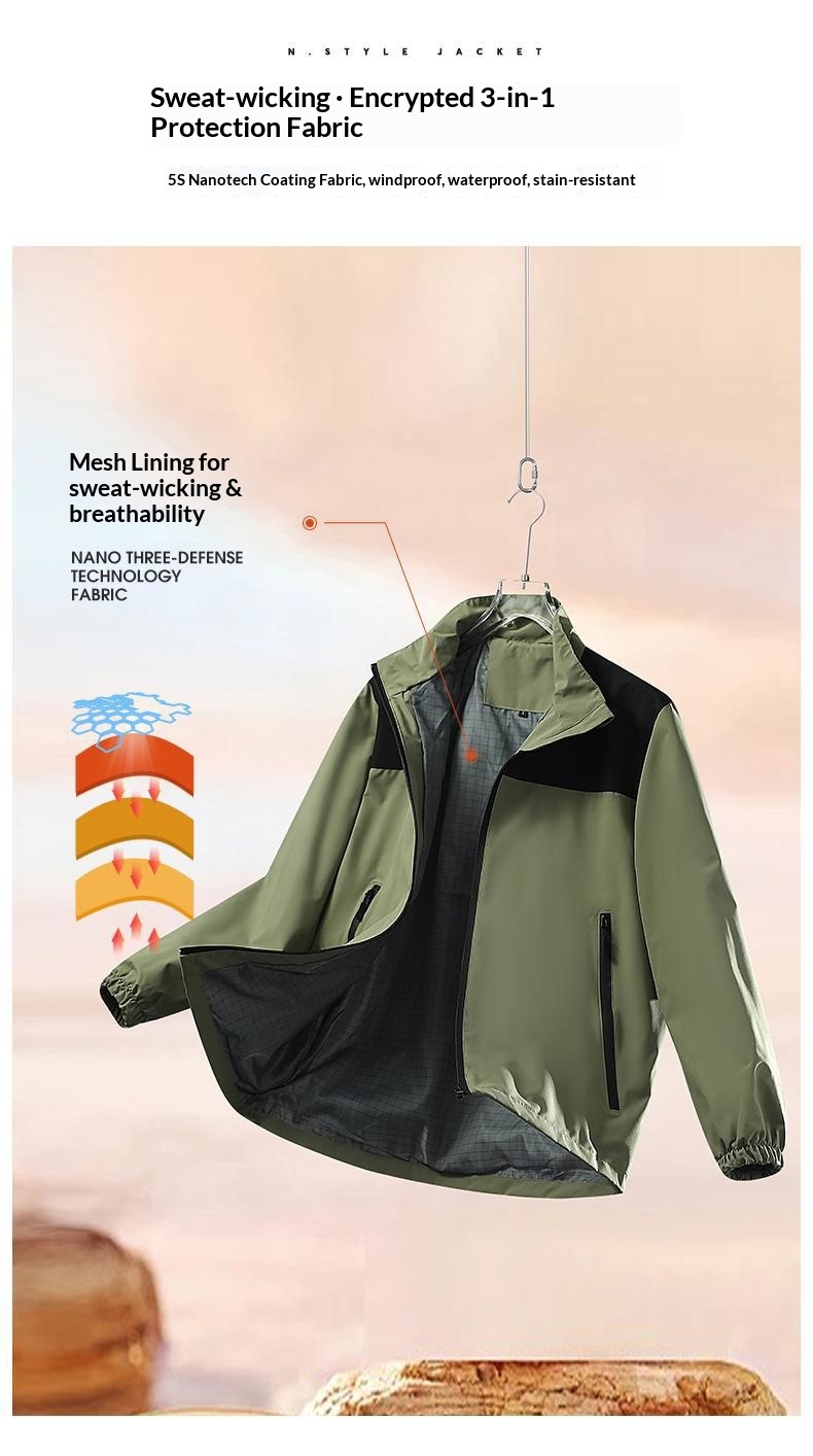 Giacca a vento sottile con colletto rialzato, da lavoro, antivento, impermeabile, da trekking, per bambini, primavera e autunno, personalizzata, stampata_voghion.com