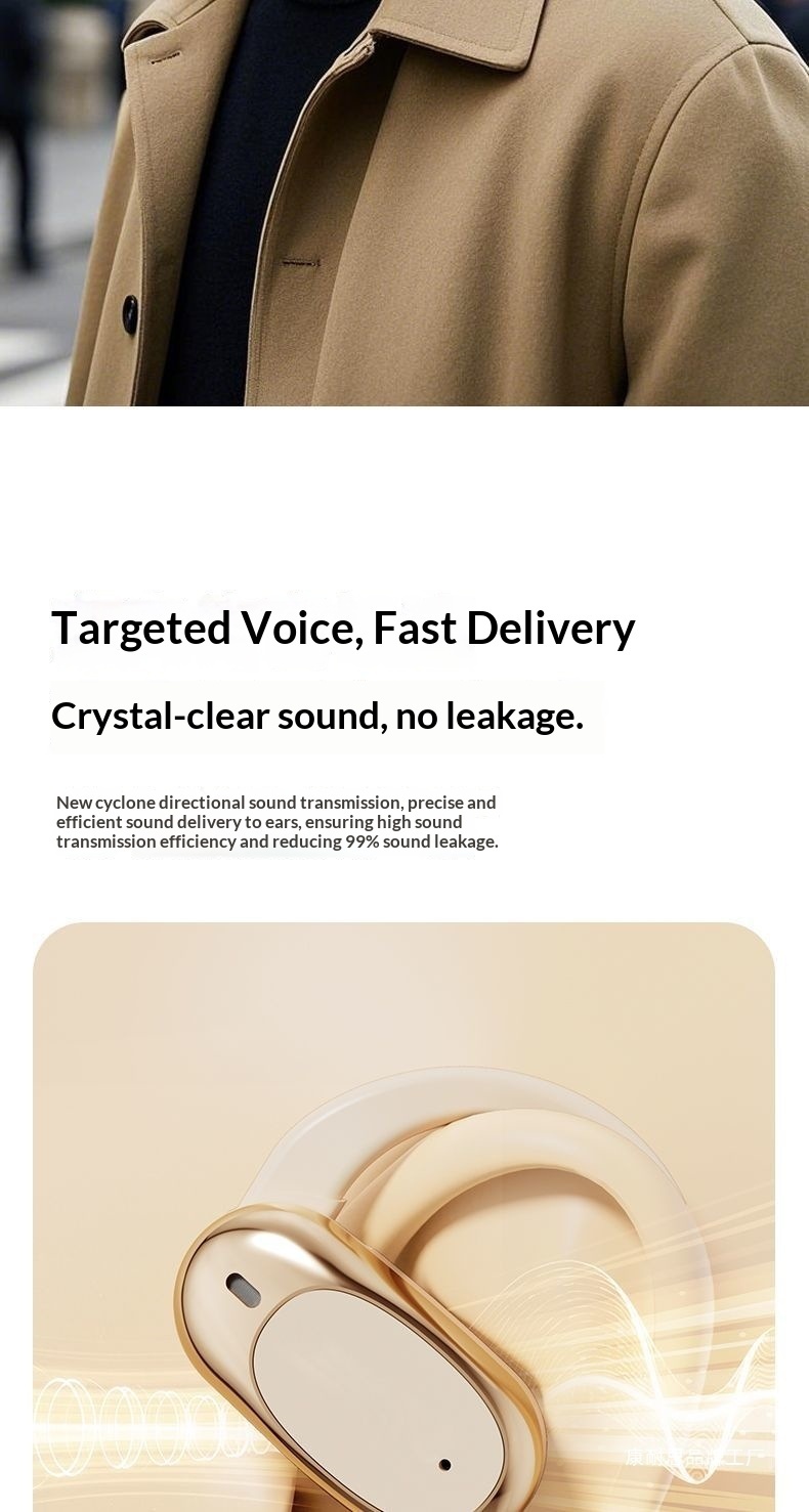 Écouteurs intra-auriculaires Bluetooth NeoGear 2025 : nouvelle technologie sans fil, conduction ouverte, IA, traduction intelligente, autonomie ultra longue, réduction du bruit pour le sport_voghion.com