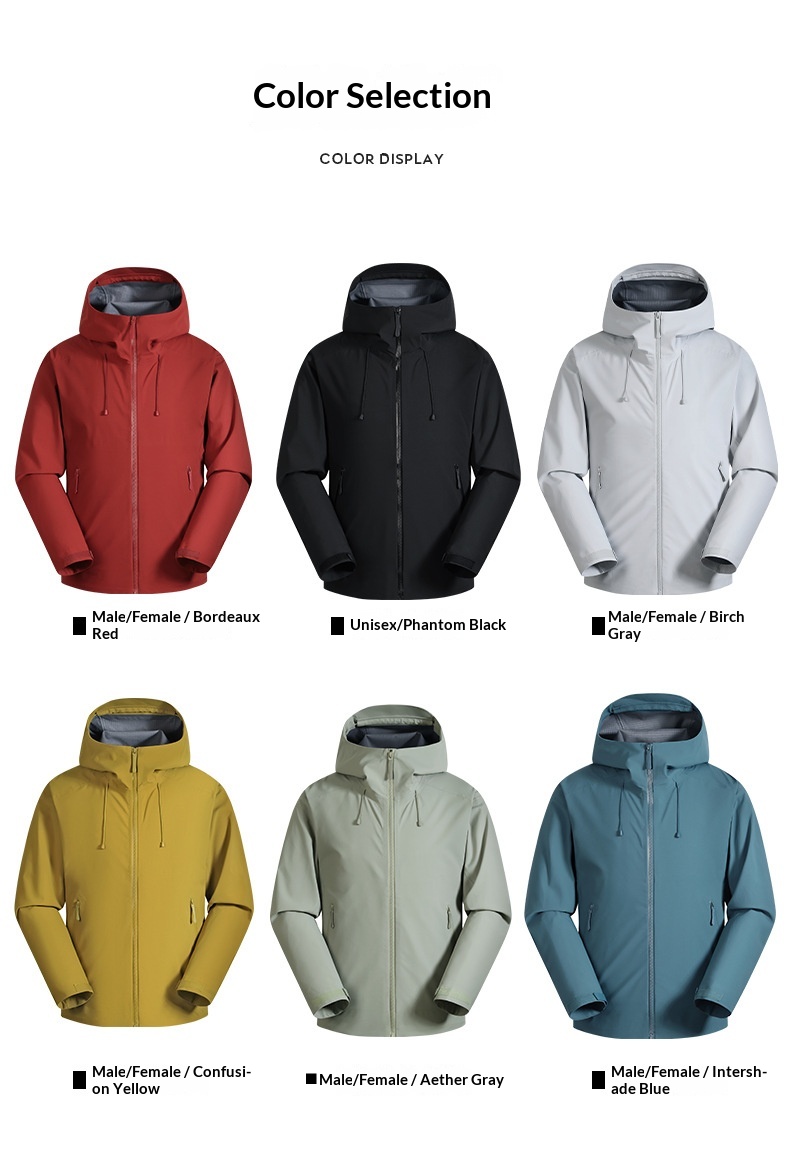 Boy Bird House Jacke im gleichen Stil für Damen, einlagige Herren-Wanderjacke, hohe Atmungsaktivität und Feuchtigkeitsdurchlässigkeit_voghion.com