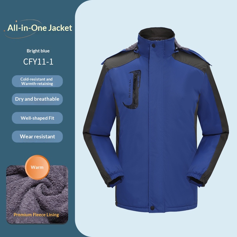 Veste de travail d'hiver personnalisée pour garçon, rembourrée en coton, doublée polaire, coupe-vent et épaisse, avec impression personnalisée._voghion.com