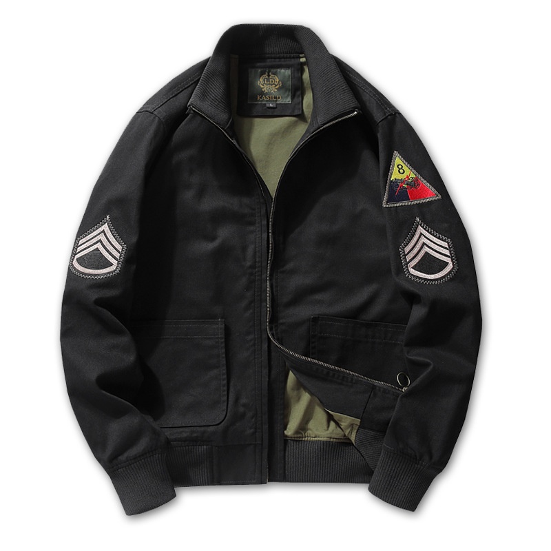 boy Boy Furious Tank Men's Autumn M1942 Retro Workwear MA1 Air Force Pilot Military Baseball Jacket_voghion.com