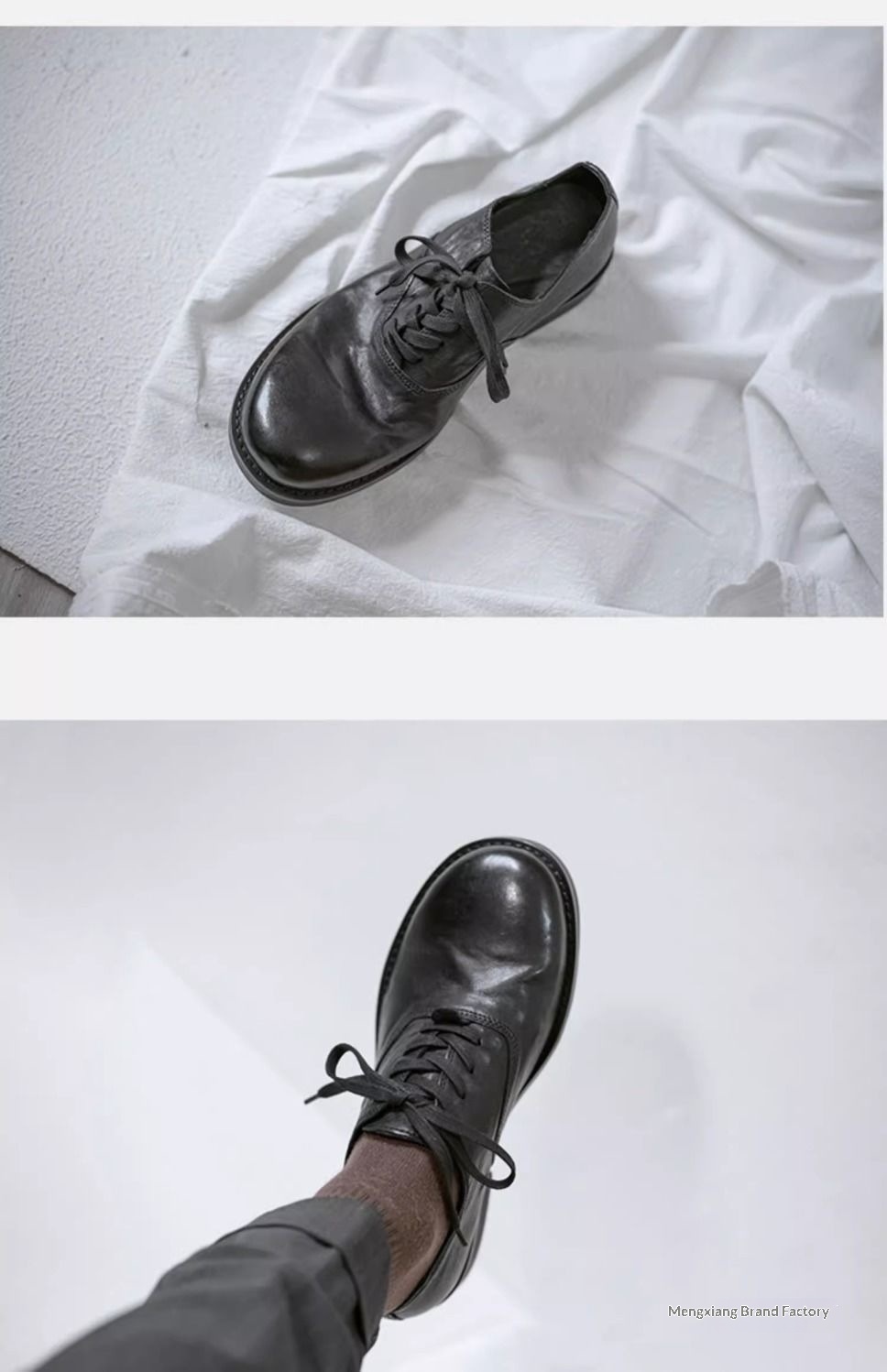 WalkPrime Japanese Retro For Men Dark Black Yamamoto Handmade Trendy Unique Vintage Genuine Leather Soft Cowhide Shoes Summer_voghion.com